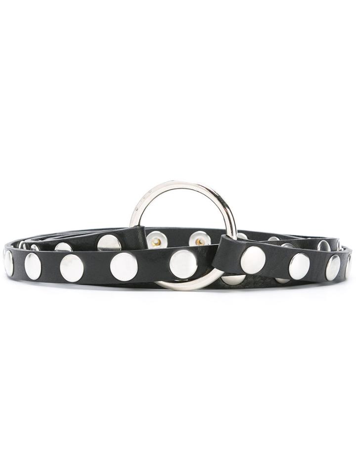 Mcq Alexander Mcqueen - Studded Multi Wrap Belt - Women - Leather/metal - M, Women's, Black, Leather/metal