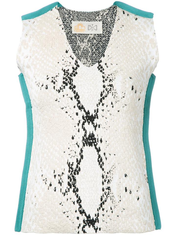 Theatre Products Snakeskin Print Tank, Women's, White, Rayon/polyester