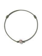 Shamballa Jewels 18kt Rose Gold & Diamond Orb Charm Bracelet - Green