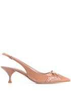 Miu Miu Brogue Detail Pumps - Neutrals