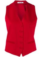 Styland Buttoned Waistcoat - Red