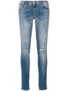 Diesel - Distressed Skinny Jeans - Women - Cotton/polyester/spandex/elastane - 26/32, Blue, Cotton/polyester/spandex/elastane
