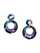 Lele Sadoughi Psychedelic Hoops - Blue