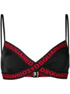 Dsquared2 Logo Branded Bikini Top - Black