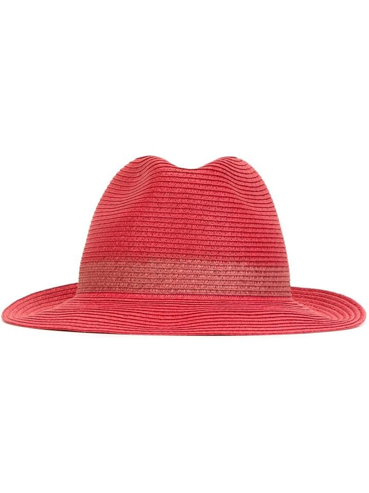 Etro Colour Block Hat, Men's, Size: M, Red, Paper/cotton/viscose