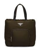 Prada Two-toned Nylon Cargo Tote Bag - Green