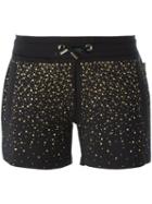 Versace Jeans Studded Shorts, Women's, Size: Large, Black, Cotton/spandex/elastane