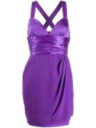 Versace Pre-owned 1990's Draped Cocktail Dress - Purple