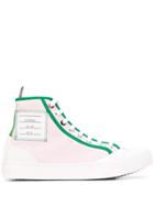 Thom Browne Contrast Trim High-top Sneakers - Pink