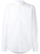 Dondup - Long Sleeve Collarless Shirt - Men - Cotton - M, White, Cotton