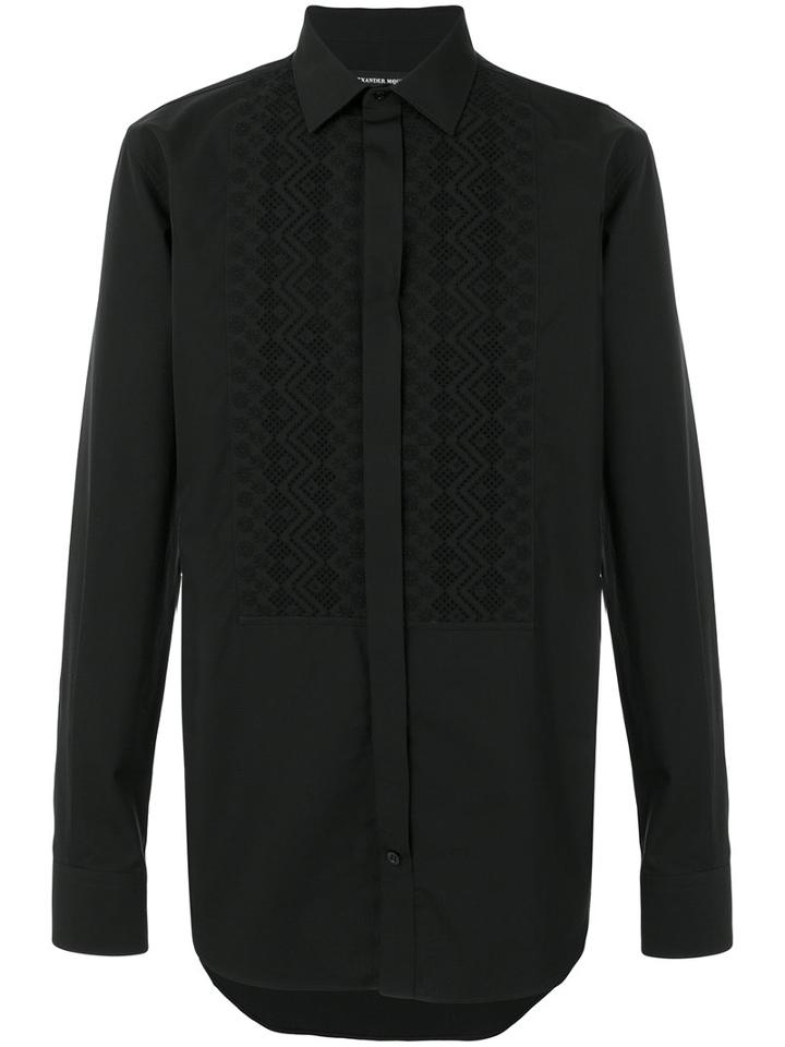 Alexander Mcqueen - Broderie Anglaise Shirt - Men - Cotton - 16, Black, Cotton