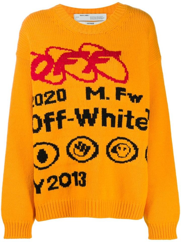 Off-white Industrial Logo Sweater - Yellow