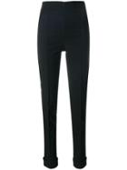 Romeo Gigli Pre-owned 1990's High Rise Skinny Trousers - Black