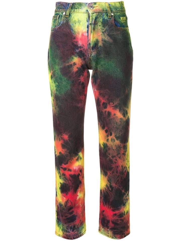 Msgm Tie Dye Skinny Jeans - Red