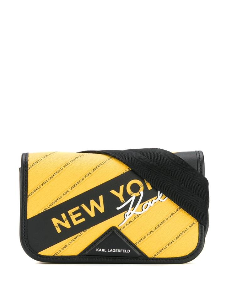 Karl Lagerfeld Logo Contrast Belt Bag - Yellow