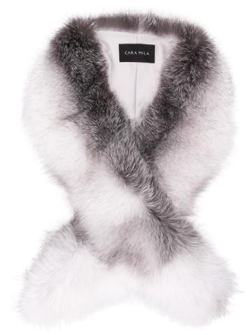 Cara Mila Duchess Fur Scarf - White