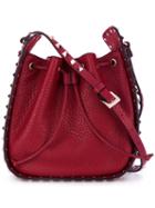 Valentino - Valentino Garavani Rockstud Bucket Shoulder Bag - Women - Leather/metal - One Size, Red, Leather/metal