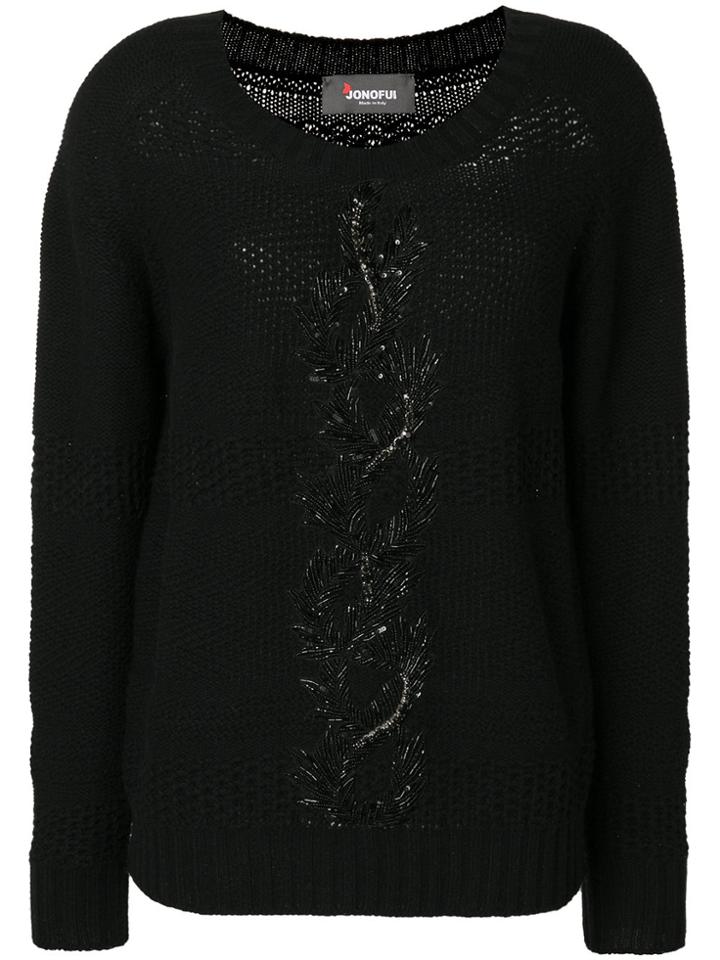 Jo No Fui Sequin Embellished Jumper - Black