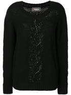Jo No Fui Sequin Embellished Jumper - Black