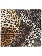 Pierre-louis Mascia Leopard Printed Scarf - Brown