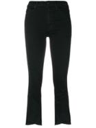 Mother High Waisted Cropped Jeans - Black