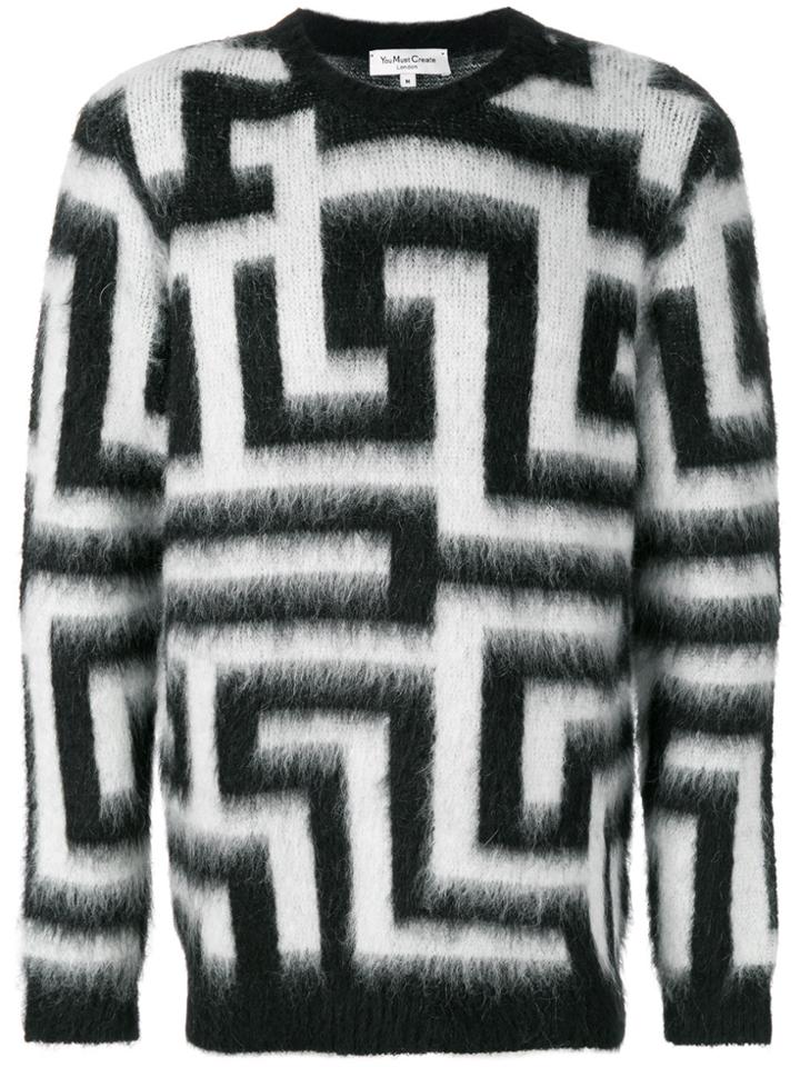 Ymc Maze Crew Neck Jumper - Black