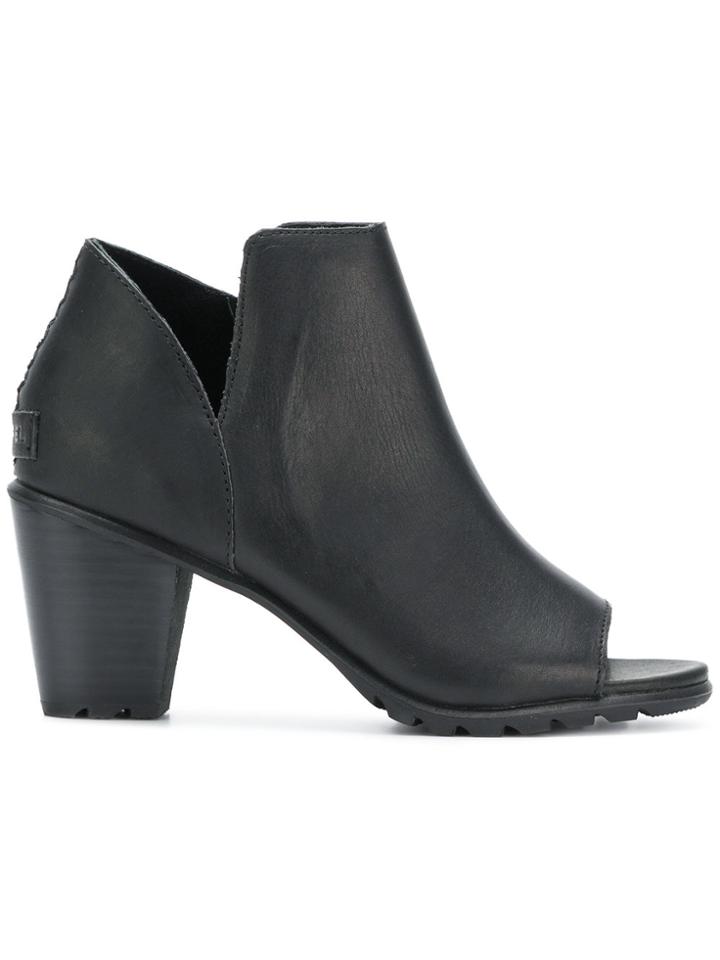 Sorel Open Toe Bootie Sandals - Black