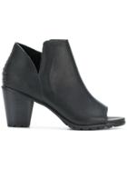 Sorel Open Toe Bootie Sandals - Black