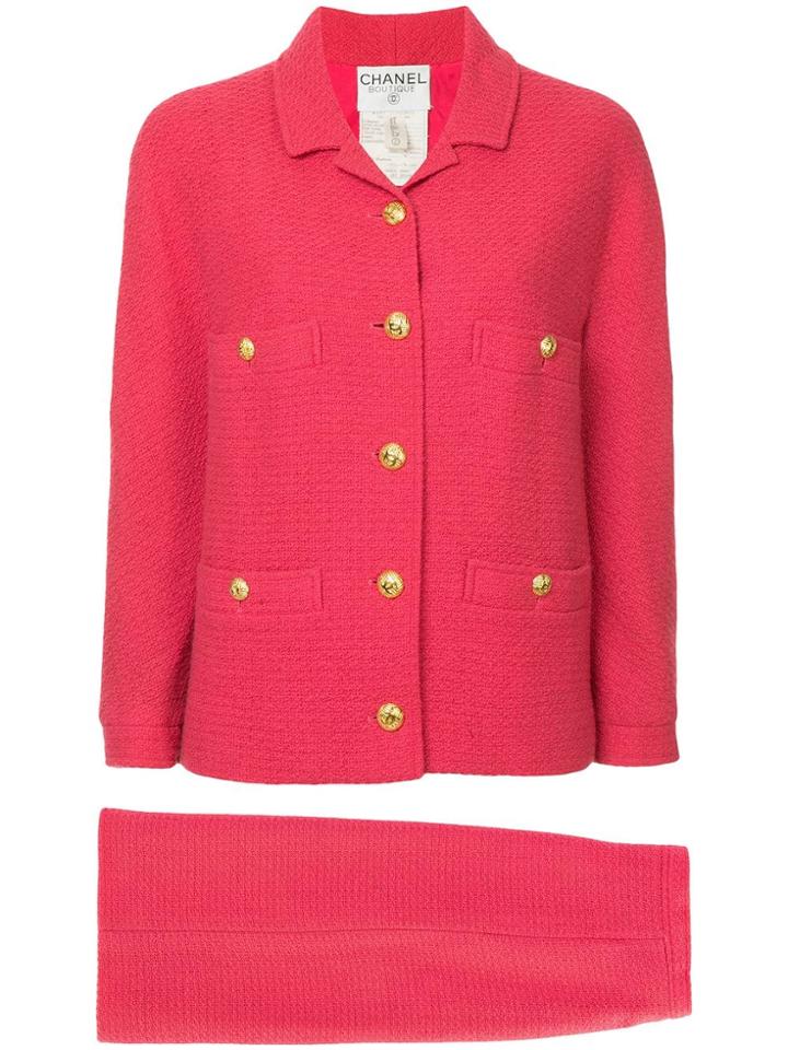 Chanel Vintage Logo Blazer - Pink