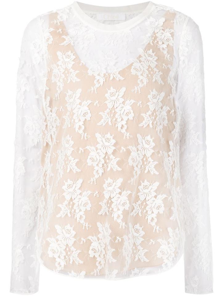 Chloé Floral Lace Blouse