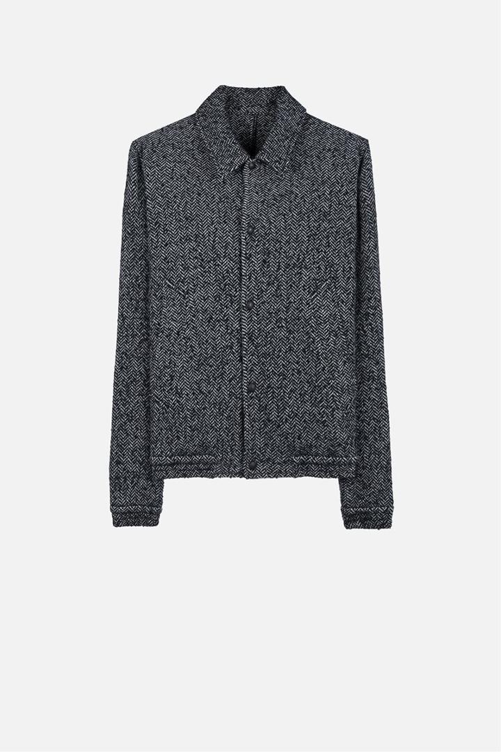 Ami Alexandre Mattiussi Relaxed Herringbone Bomber Jacket