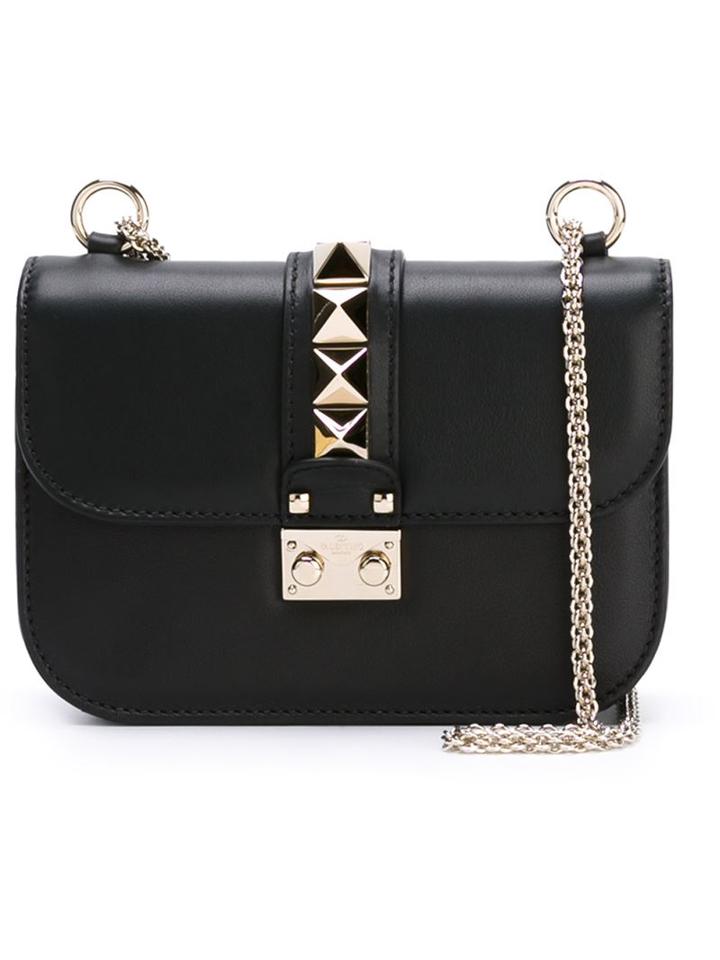 Valentino - 'glam Lock' Shoulder Bag - Women - Leather/metal (other) - One Size, Black, Leather/metal (other)
