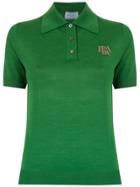 Prada Prada Logo Wool Polo Shirt - Green