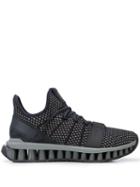 Ermenegildo Zegna Knit Panelled Sneakers - Blue