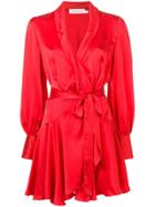 Zimmermann Short Wrap Dress - Red