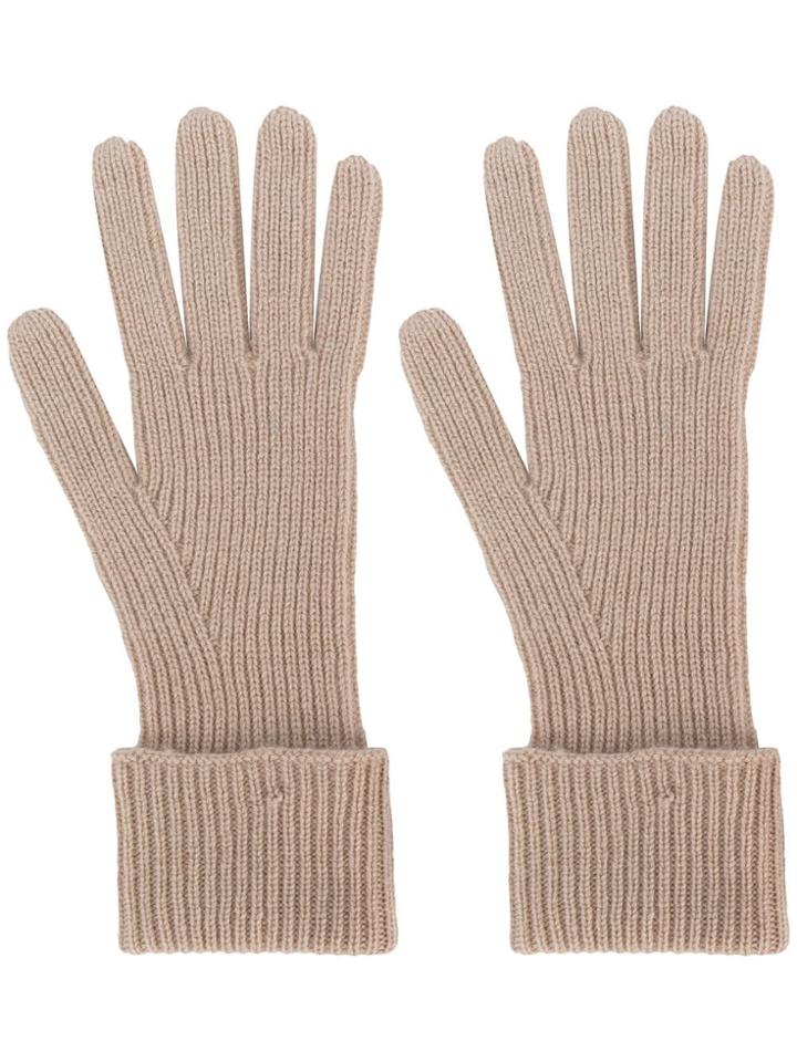 N.peal Ribbed Knit Gloves - Nude & Neutrals