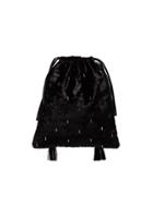 Attico Tassel Velvet Clutch Bag - Black