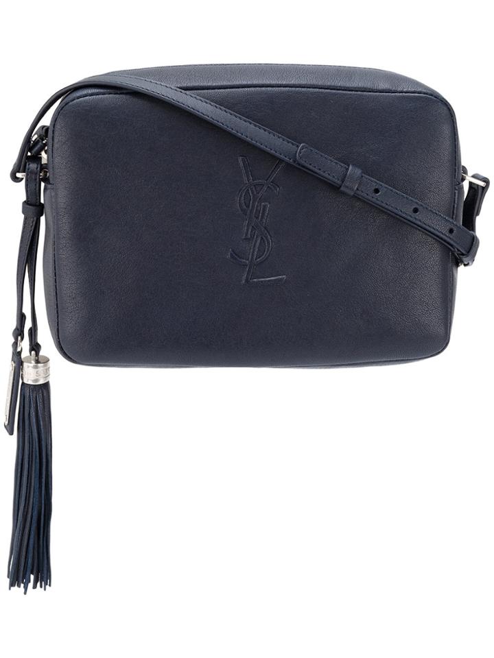 Saint Laurent Small Monogram Crossbody Bag - Blue