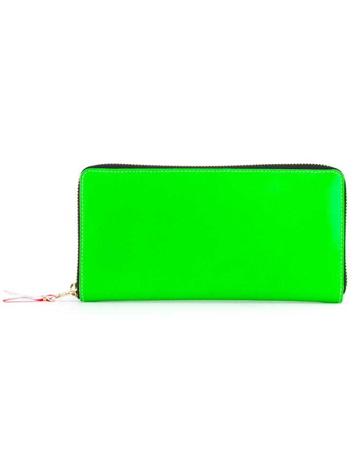 Comme Des Garçons Wallet Panel Zip Wallet - Green