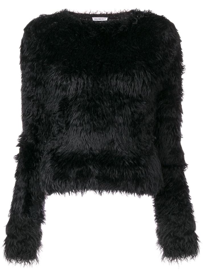 Balenciaga Oversoft Fluffy Jumper - Black