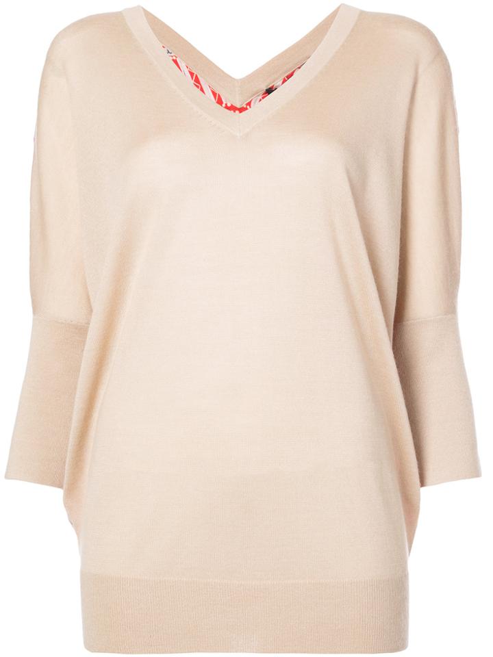 Derek Lam Contrasting Back Fine Knit Top - Red