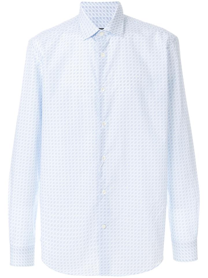 Salvatore Ferragamo Double Gancio Print Shirt - Blue