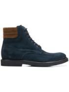 Eleventy Lace Up Boots - Blue