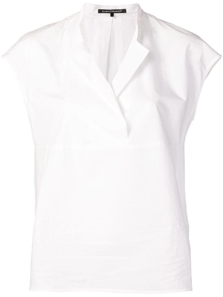 Luisa Cerano Plain Shortsleeved Shirt - White