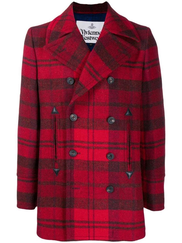Vivienne Westwood Double-breasted Tartan Coat - Red