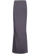 Peter Cohen Long Silk Skirt, Women's, Size: Small, Grey, Silk