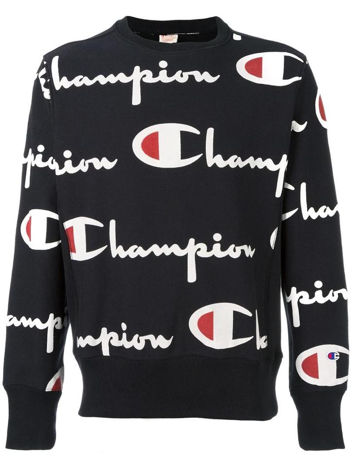 Champion Logo Print Sweatshirt, Men's, Size: Small, Cotton/polyester