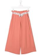 Fendi Kids Teen Tie Waist Palazzo Trousers - Pink