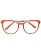 Chloé Eyewear Acetate Wayfarer Glasses - Yellow & Orange