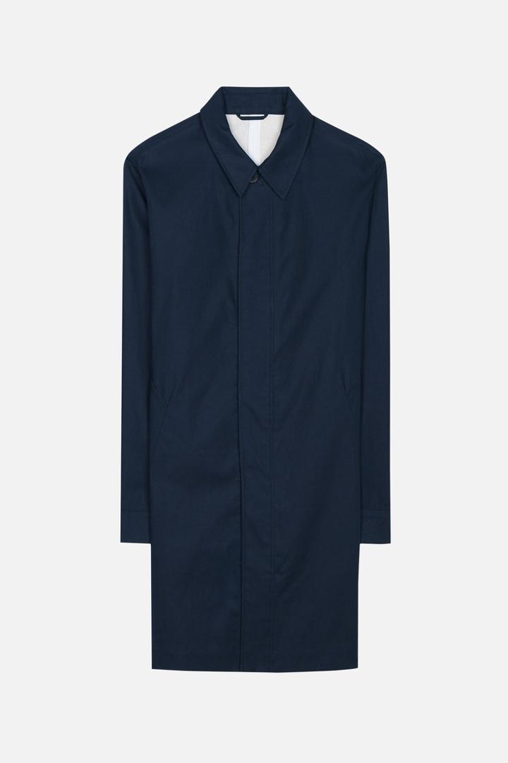 Ami Alexandre Mattiussi Half Lined 2 Button Jacket, Men's, Size: 46, Blue, Cotton/linen/flax